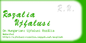 rozalia ujfalusi business card